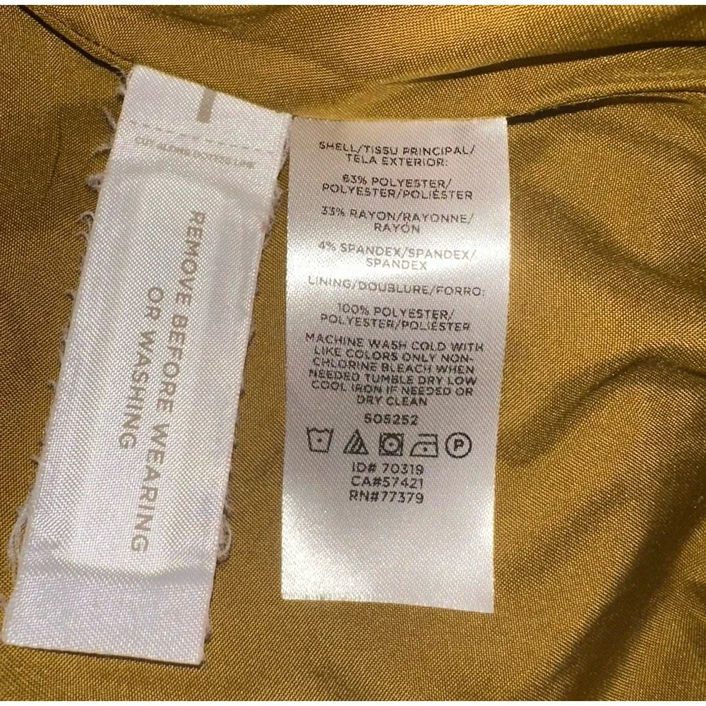 Ann Taylor‎ Mustard Yellow Faux Suede Lined Short Zip Up Mini Skirt Women's 6